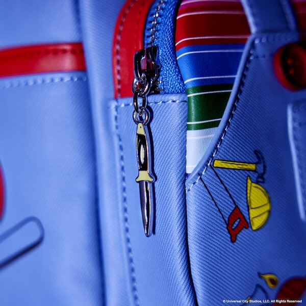 Details of Loungefly's Chucky Backpack