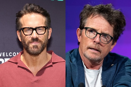 A split featuring Ryan Reynolds and Michael J. Fox.