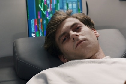 Angus Medford (Ryan Adams) lays in a hospital bed in The Ark Episode 202.