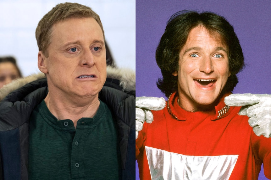 A split featuring Alan Tudyk and Robin Williams.