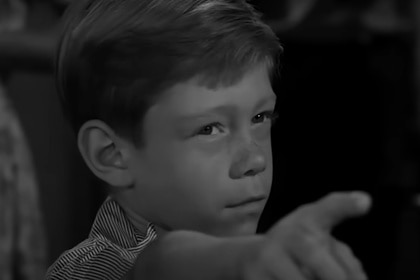 Anthony Fremont (Bill Mumy) points a finger in The Twilight Zone Episode 308.